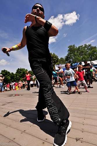 Guy Dancing to Zumba