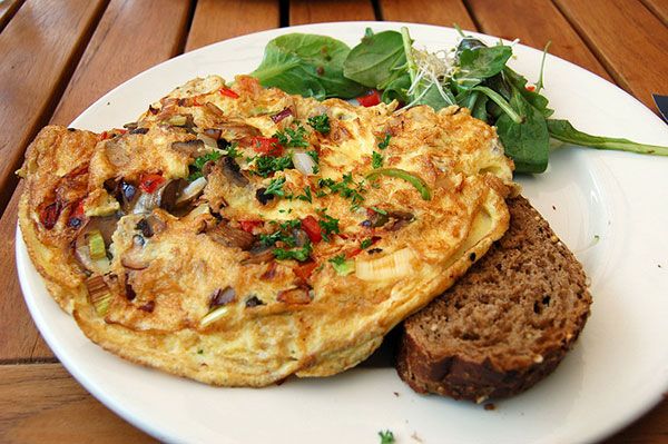 An Omelette and Toast