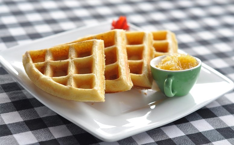 Waffles on a Plate