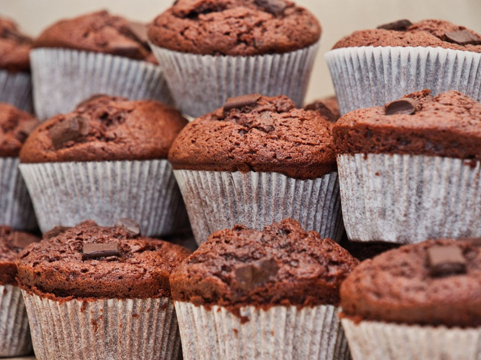 Muffins Stacked On Top of Each Other