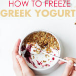 A Woman is Eating Greek Yogurt in a Bowl