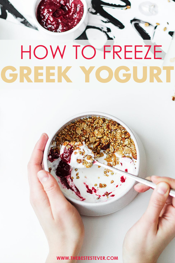 A Woman is Eating Greek Yogurt in a Bowl