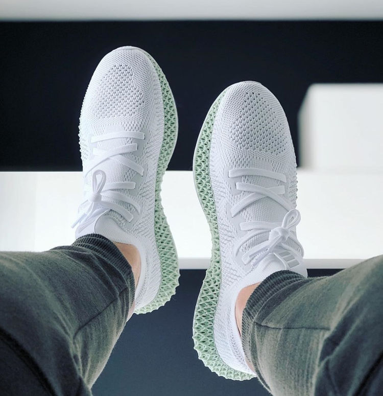 adidas alphaedge 4d white on feet