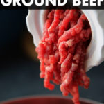 Ground Beef coming out a meat grinder