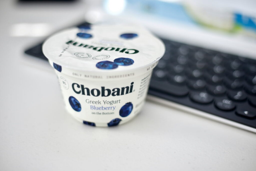 a-cup-of-chobani-greek-yogurt Spoonful of Chobani Greek yogurt makes a bowl of reheat oats better