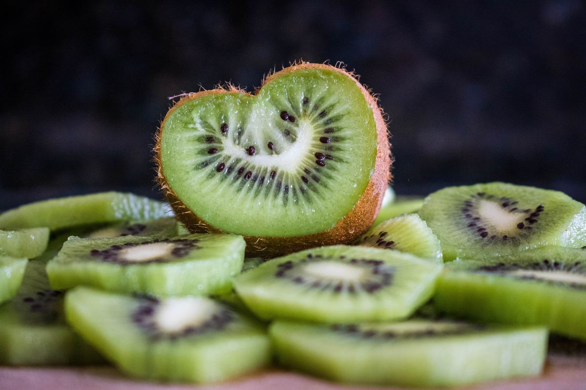 Sliced Kiwi on a Table