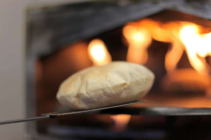 Warming up Pita Bread in the Oven