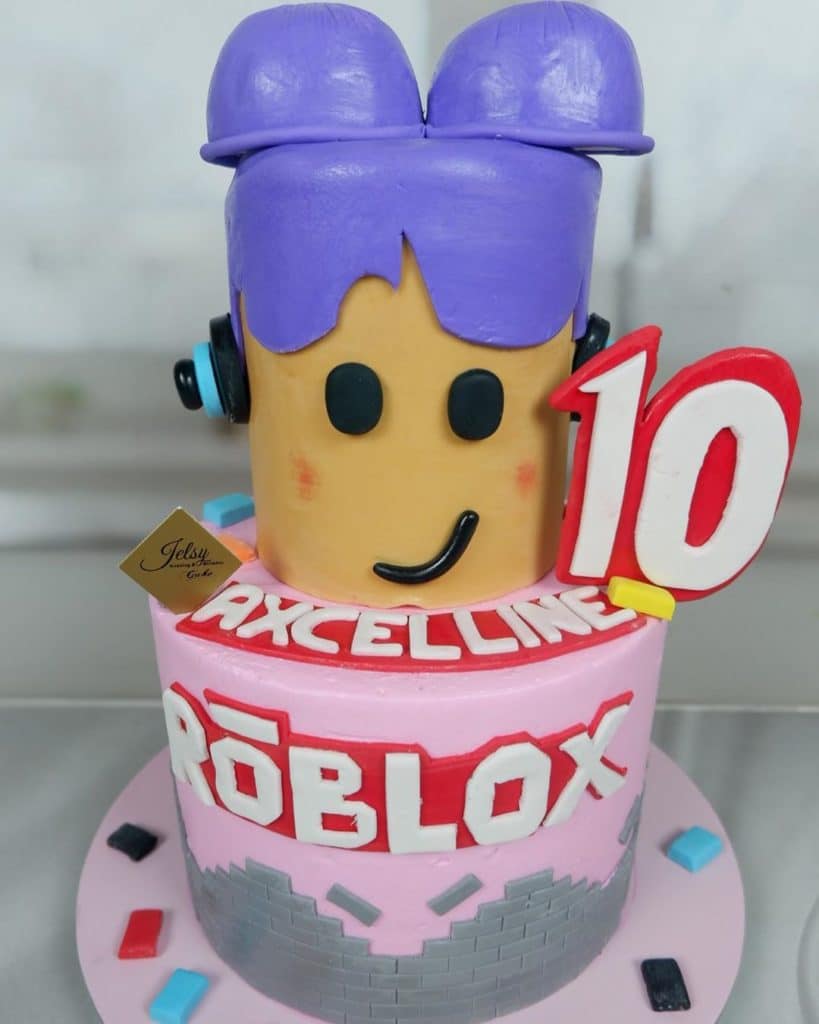 Birthday Party Roblox Cake For Girls