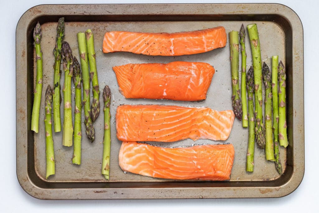 Salmon on a Baking Tray