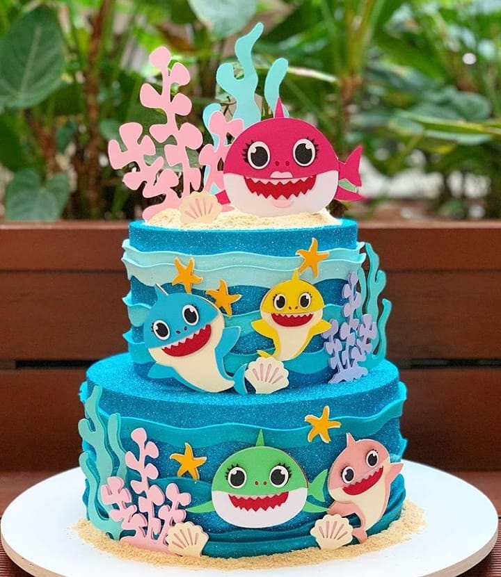 15 Adorable Baby Shark Birthday Cake Ideas They Re So Cute