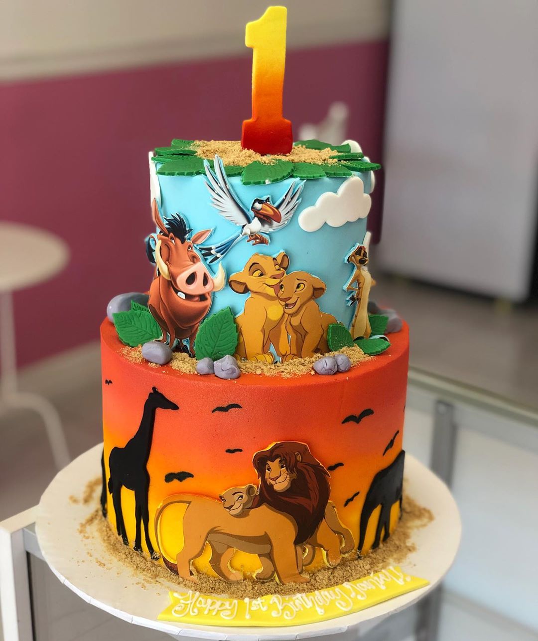 lion king tier cake