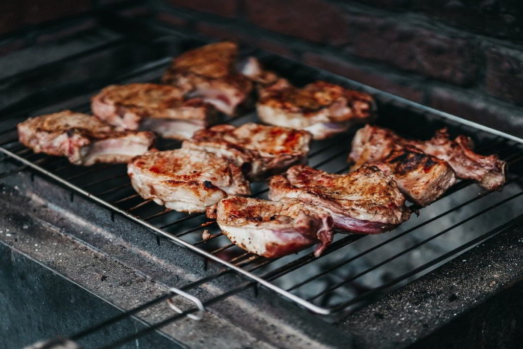 Pork Chops on a Grill