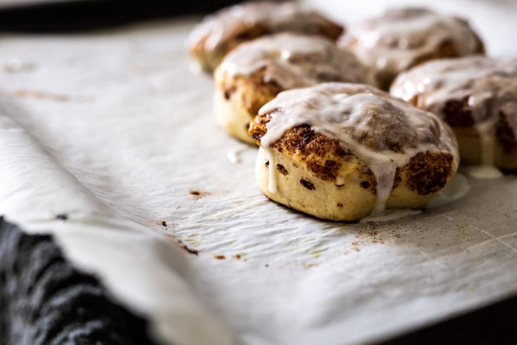 Cinnamon Rolls on a Table