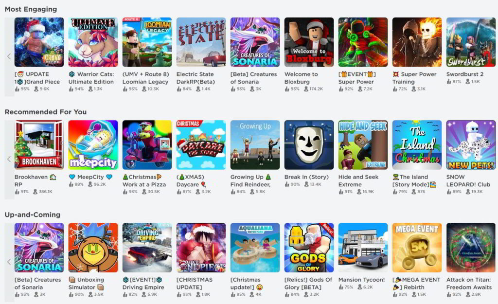 List of Roblox Games