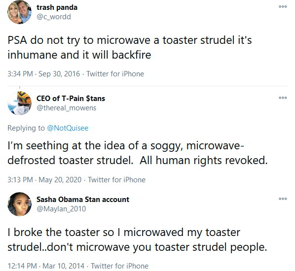 Why You Should Not Microwave Toaster Strudels (Twitter)