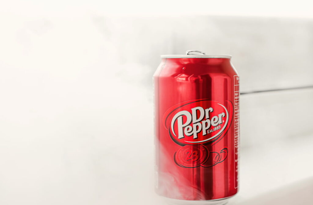 A can of Dr Pepper, where people want to know what are the 23 flavors
