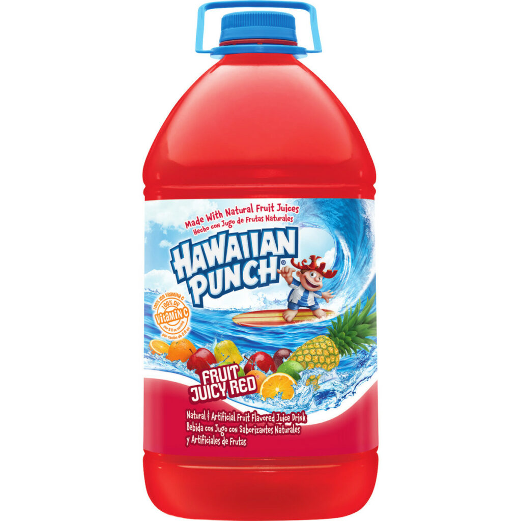 A bottle of Hawaiian Punch