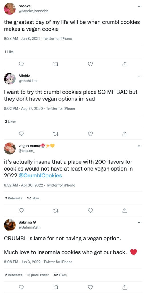 Twitter Reacts to No Vegan Crumbl Cookies