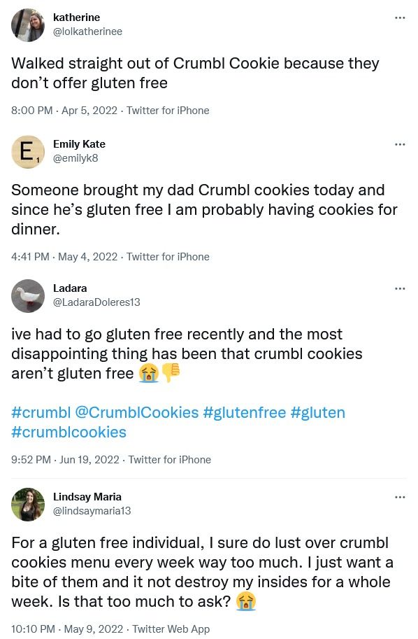 Twitter Reacts to Crumbl Cookies Not Being Gluten-Free