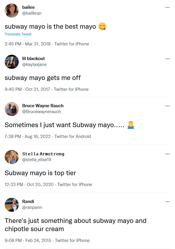 Twitter Reacts to Subway Mayo