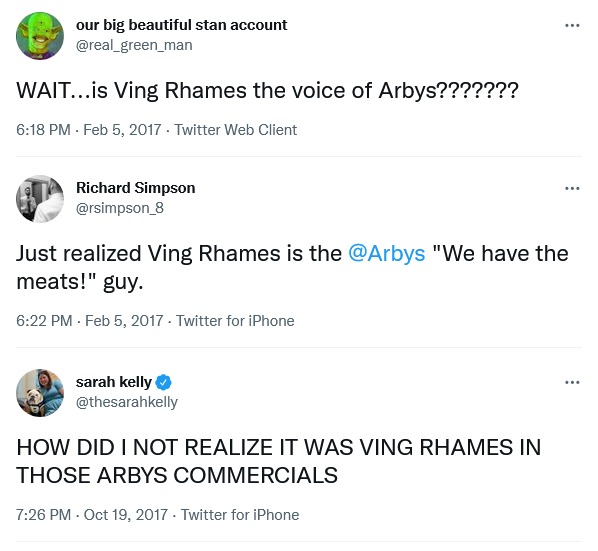 Twitter Reacts to Finding Out Who is the Voice of Arby's Advertisements